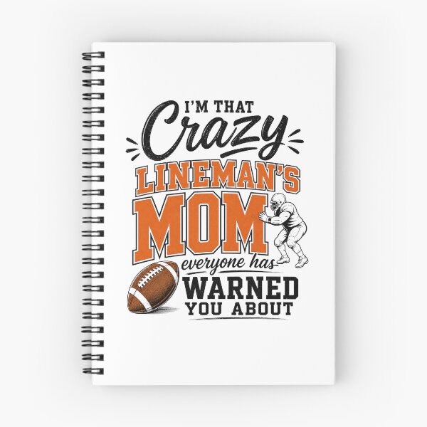Item preview, Crazy Football Lineman Mom of a Football Lineman Mama T-Shirt | Proud Game Day Sports Parent Graphic Gift designed and sold by Trendably.