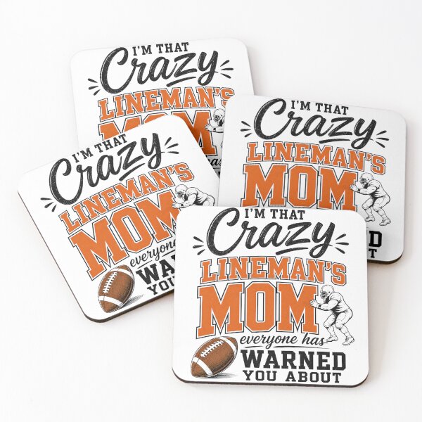 Item preview, Crazy Football Lineman Mom of a Football Lineman Mama T-Shirt | Proud Game Day Sports Parent Graphic Gift designed and sold by Trendably.
