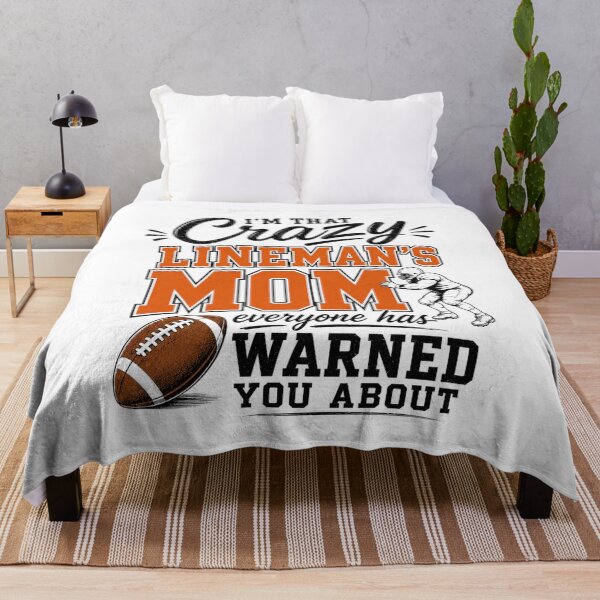 Item preview, Crazy Football Lineman Mom of a Football Lineman Mama T-Shirt | Proud Game Day Sports Parent Graphic Gift designed and sold by Trendably.