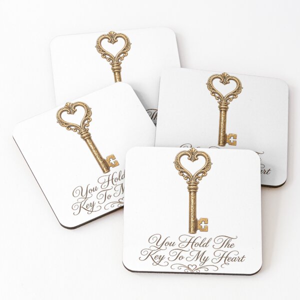 Item preview, You Hold The Key To My Heart Vintage Gold Key Art designed and sold by Aliplus+.