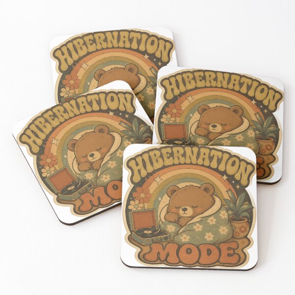 Item preview, Hibernation Mode Retro Sleeping Bear designed and sold by Herodestroyer.