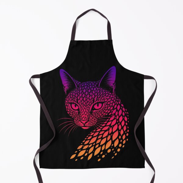 Item preview, Abstract Geometric Neon Cat Face | Cyberpunk Gradient Feline Art | Modern Minimalist Cat Lover Gift designed and sold by BlackCat Vibe.
