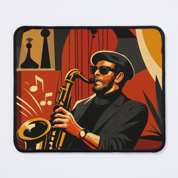 Item preview, Mid Century Modern Jazz Saxophonist Abstract Art designed and sold by Far Out Goods.