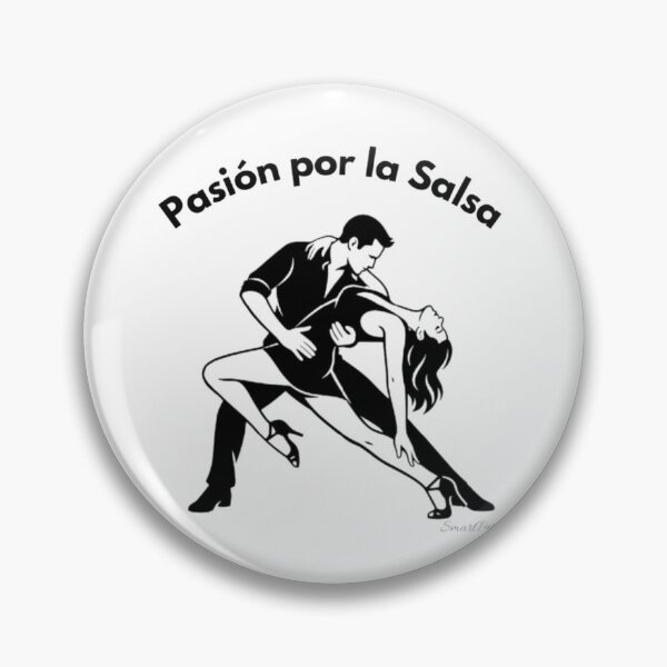 Item preview, Pasión por la Salsa – Minimalist Black and White Salsa Dance Couple, Elegant Deep Dip Silhouette, Latin Ballroom Dancers Apparel Graphic Sticker designed and sold by SmartPuns.