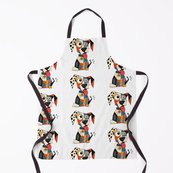 Item preview, Abstract Geometric Patchwork Happy Dog designed and sold by Snurly.