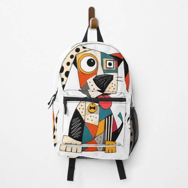Item preview, Abstract Geometric Patchwork Happy Dog designed and sold by Snurly.