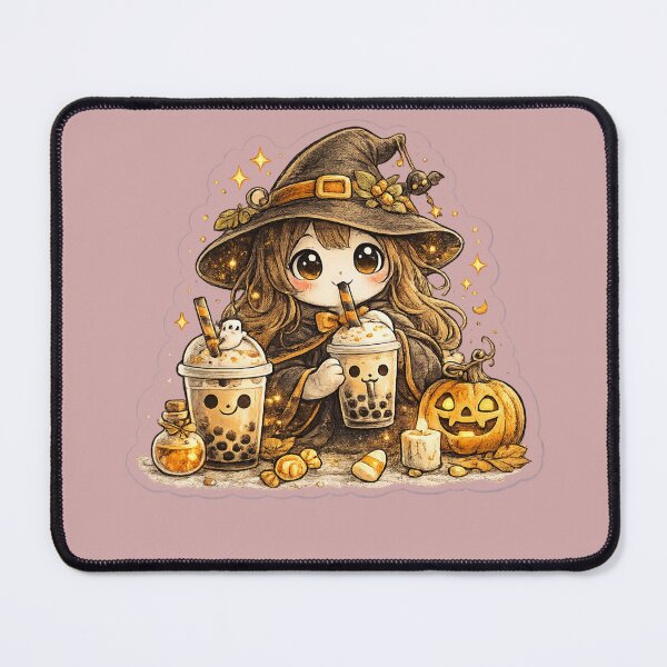 Item preview, Bubble Tea Witch | Cute Halloween stickers designed and sold by Collins Design.