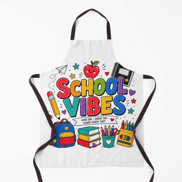 Item preview, School Vibes T-Shirt & Sticker | Cute Back to School Design | Colorful School Supplies designed and sold by Sunday.Supply.