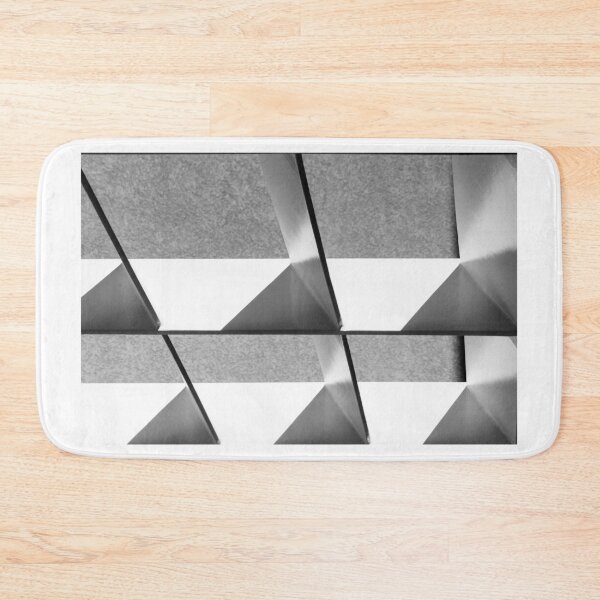 Item preview, Minimal Geometric Ceiling Grid With Triangular Light and Shadow Patterns in Black and White designed and sold by Nmallia.