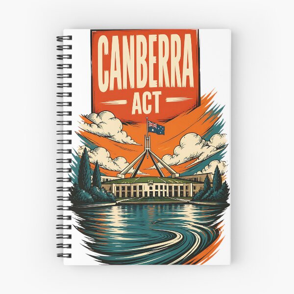 Item preview, Canberra ACT Australia Vintage Travel Poster designed and sold by TravelersGems.