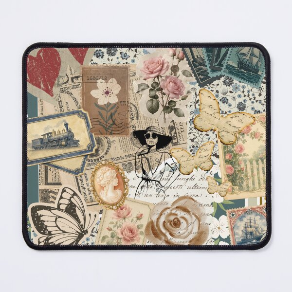 Item preview, Vintage Botanical Collage with Butterflies & Floral Ephemera designed and sold by Zenna MT 1.