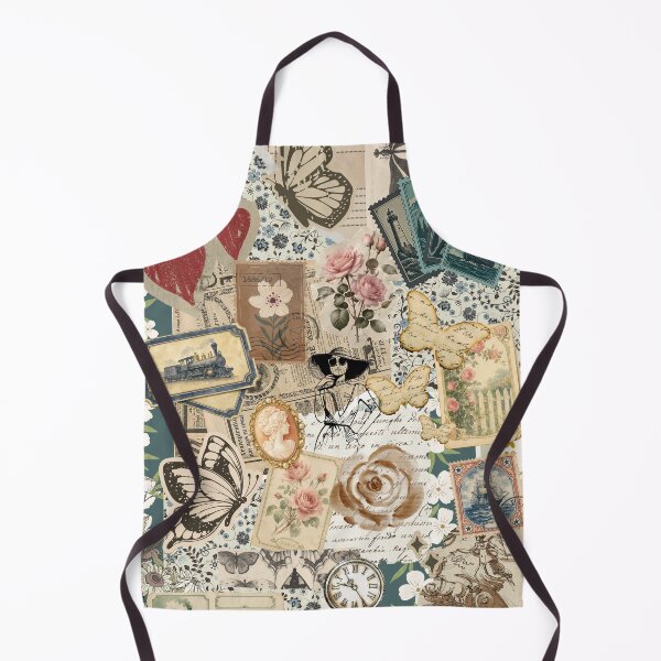 Item preview, Vintage Botanical Collage with Butterflies & Floral Ephemera designed and sold by Zenna MT 1.
