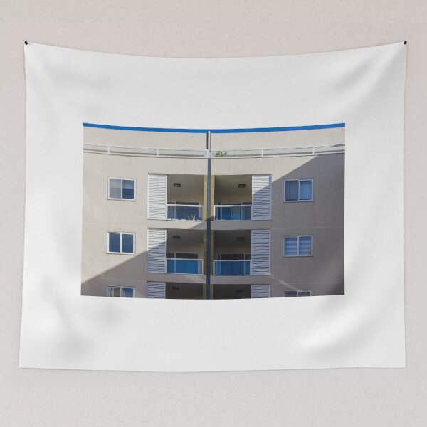 Item preview, Modern Apartment Building Facade With Balconies, Geometric Shadows and Minimal Architecture designed and sold by Nmallia.