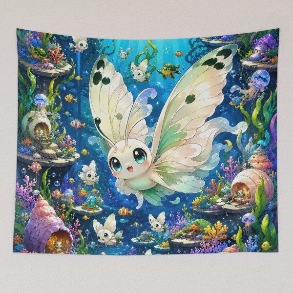 Item preview, Whimsical Underwater Butterfly Fantasy World designed and sold by Rohan132.