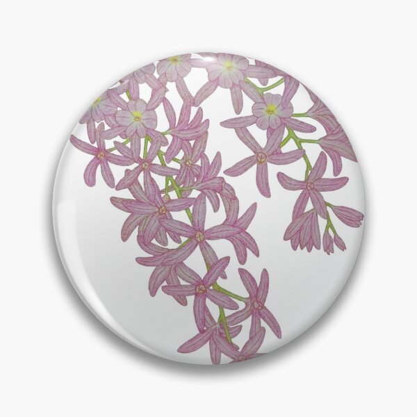 Item preview, Purple Hanging Flower Colored Pencil Botanical Illustration designed and sold by calmcolourprint.