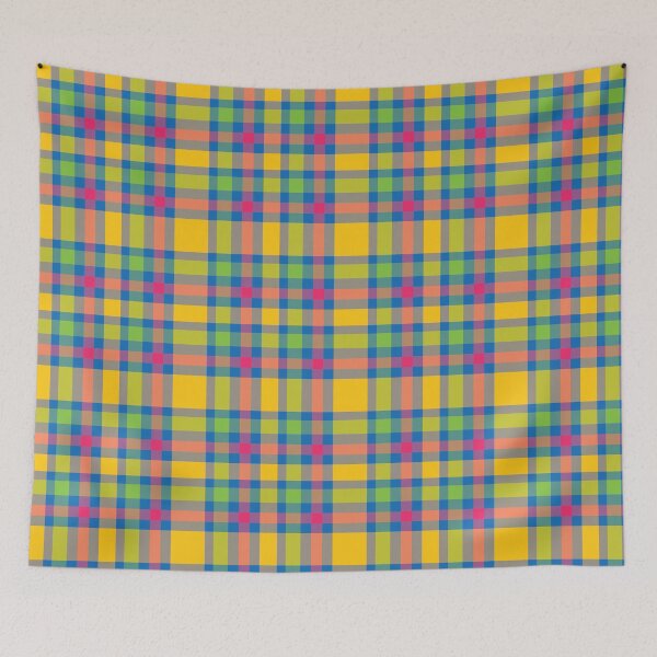 Item preview, Colorful Retro Plaid Grid Seamless Pattern designed and sold by AleksaDesignMTL.