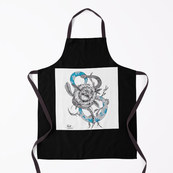 Item preview, SNAKE AND BLOOM TATTOO STYLE T-SHIRT designed and sold by vicsugarowl.