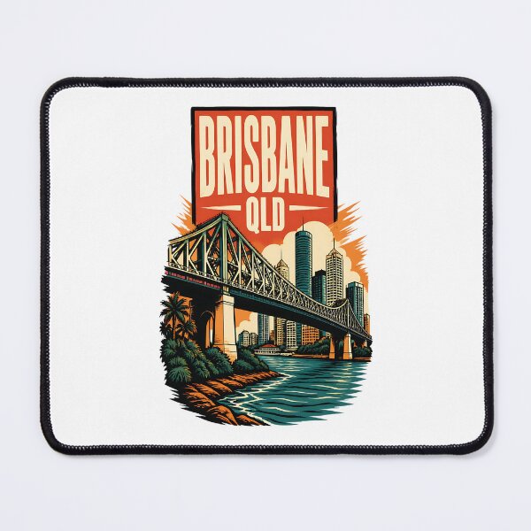 Item preview, Brisbane Queensland Australia Vintage Travel Poster designed and sold by TravelersGems.