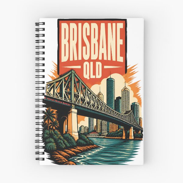 Item preview, Brisbane Queensland Australia Vintage Travel Poster designed and sold by TravelersGems.