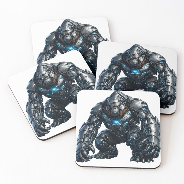 Item preview, Steel Orangutan V5 Elite – Premium Mechanical Orangutan | Industrial Mecha Ape | Futuristic Robotic Primate Art designed and sold by SteelCoat Studio.