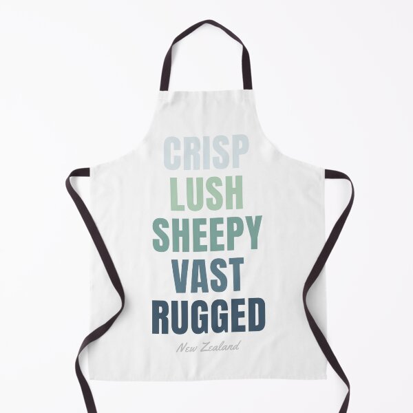 Item preview, New Zealand Typographic Print, Crisp Lush Sheepy Vast Rugged Decor designed and sold by MarkedArtPrints.