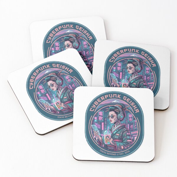 Item preview, Cyberpunk Geisha Tokyo Aesthetic – Futuristic Japanese Art designed and sold by Surviving Monday Club.
