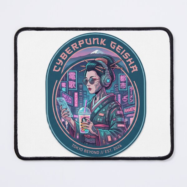 Item preview, Cyberpunk Geisha Tokyo Aesthetic – Futuristic Japanese Art designed and sold by Visual Chillout by GP .