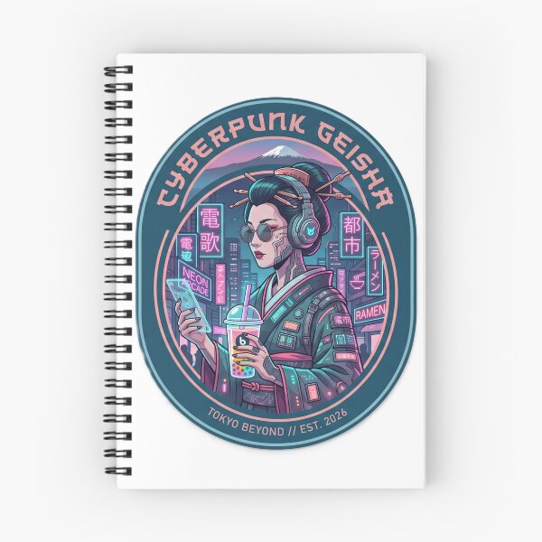 Item preview, Cyberpunk Geisha Tokyo Aesthetic – Futuristic Japanese Art designed and sold by Surviving Monday Club.