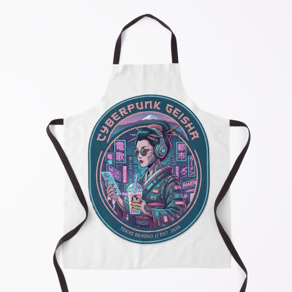 Item preview, Cyberpunk Geisha Tokyo Aesthetic – Futuristic Japanese Art designed and sold by Visual Chillout by GP .