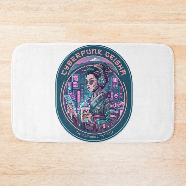 Item preview, Cyberpunk Geisha Tokyo Aesthetic – Futuristic Japanese Art designed and sold by Surviving Monday Club.