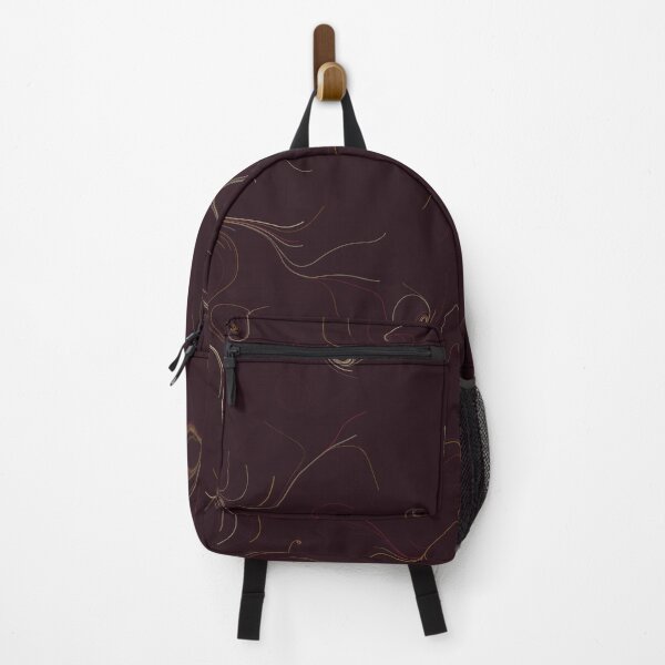 Item preview, Golden Line Art Wisps on Burgundy designed and sold by TidySystemsCo.