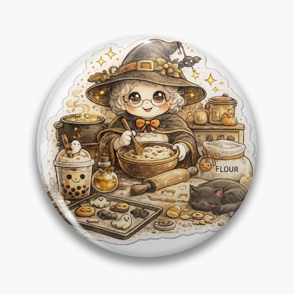 Item preview, Grandma Witch Baking Cookies | Cute Halloween stickers designed and sold by Collins Design.