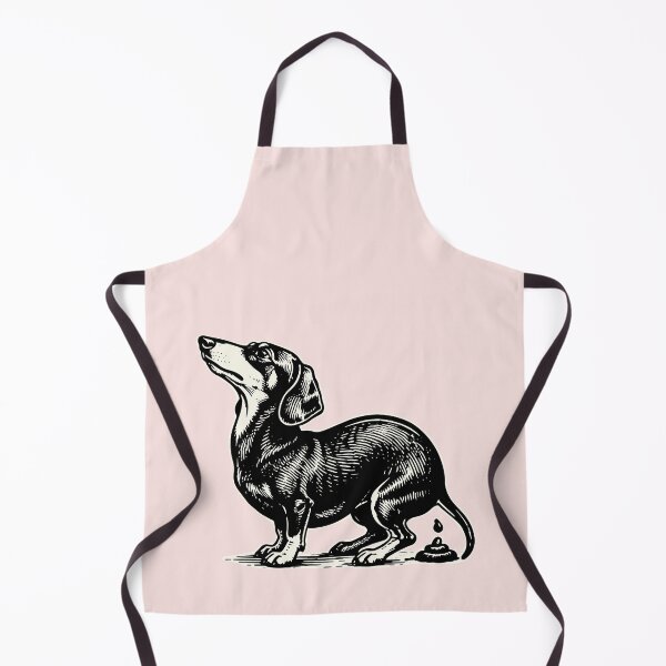 Item preview, Pooping Dachshund Vintage Dog Illustration designed and sold by tinydumbempire.