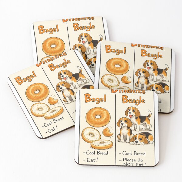 Item preview, Know the Difference: Bagel vs Beagle | Funny Dog Pun Cartoon T-Shirt designed and sold by tee snap.