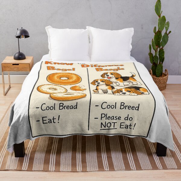 Item preview, Know the Difference: Bagel vs Beagle | Funny Dog Pun Cartoon T-Shirt designed and sold by tee snap.