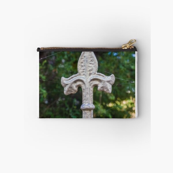 Item preview, Fleur-de-Lis Metal Finial Ornament on Garden Fence Post With Weathered Patina designed and sold by Nmallia.