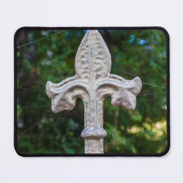 Item preview, Fleur-de-Lis Metal Finial Ornament on Garden Fence Post With Weathered Patina designed and sold by Nmallia.