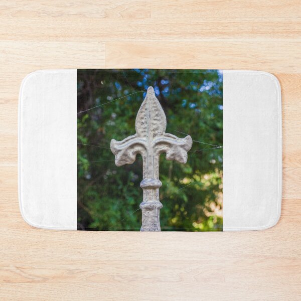 Item preview, Fleur-de-Lis Metal Finial Ornament on Garden Fence Post With Weathered Patina designed and sold by Nmallia.