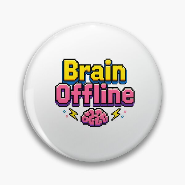 Item preview, Brain Offline Retro 90s Pixel Art Arcade Game Sticker designed and sold by crazyhome.