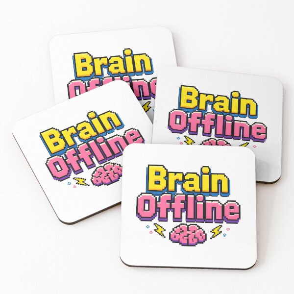 Item preview, Brain Offline Retro 90s Pixel Art Arcade Game Sticker designed and sold by crazyhome.
