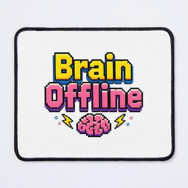 Item preview, Brain Offline Retro 90s Pixel Art Arcade Game Sticker designed and sold by crazyhome.