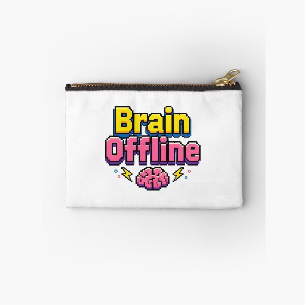 Item preview, Brain Offline Retro 90s Pixel Art Arcade Game Sticker designed and sold by crazyhome.