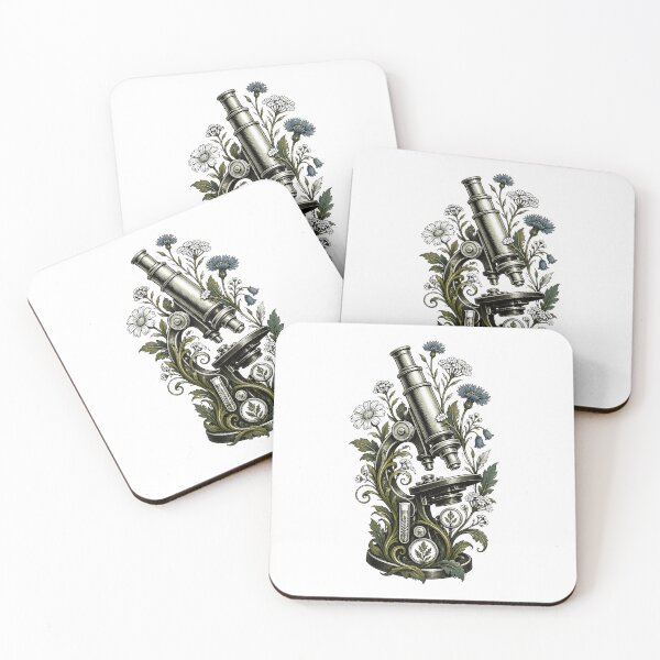 Item preview, Vintage Microscope Wildflower Garden designed and sold by BoyleDesignShop.