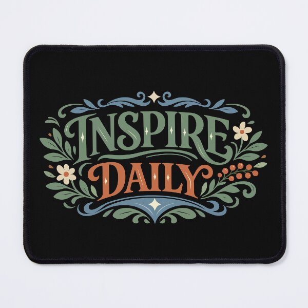 Item preview, Inspire Daily Floral Typography Motivational Gift designed and sold by stylishdzign.