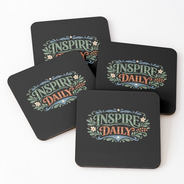 Item preview, Inspire Daily Floral Typography Motivational Gift designed and sold by stylishdzign.