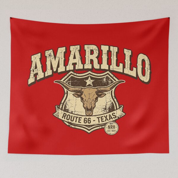 Item preview, Retro Amarillo Route 66 Texas license plate designed and sold by Normandy Road Heritage.
