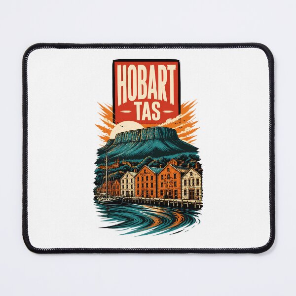 Item preview, Hobart Tasmania Australia Vintage Travel Poster designed and sold by TravelersGems.