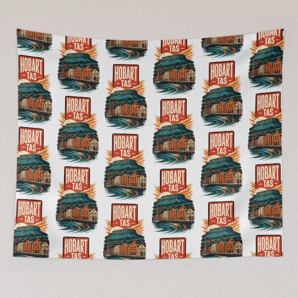 Item preview, Hobart Tasmania Australia Vintage Travel Poster designed and sold by TravelersGems.