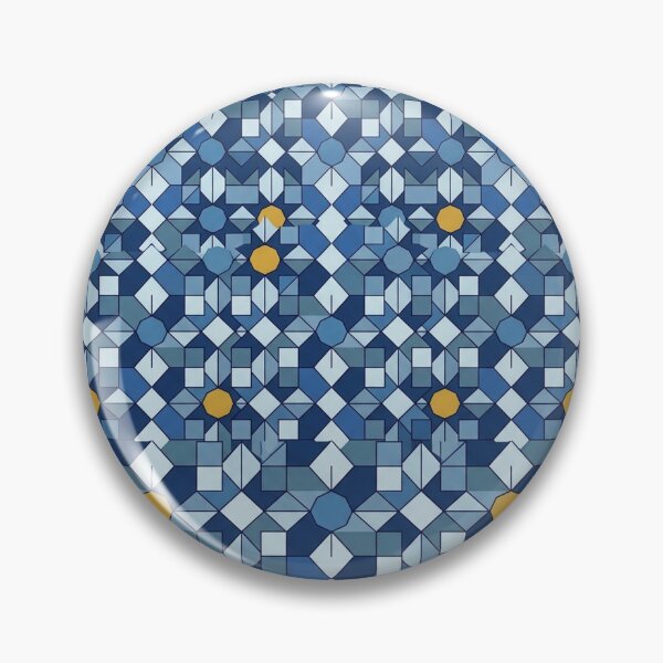 Item preview, Blue Geometric Mosaic Pattern for Modern Abstract Art Lovers designed and sold by TM DESIGNS AND MORE.