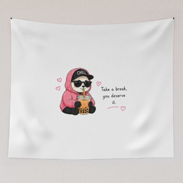 Item preview, Cute Panda Take a Break You Deserve It designed and sold by DailyDoodlesBySumbul.